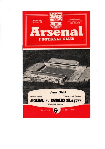 Arsenal v rangers - arsenal,
