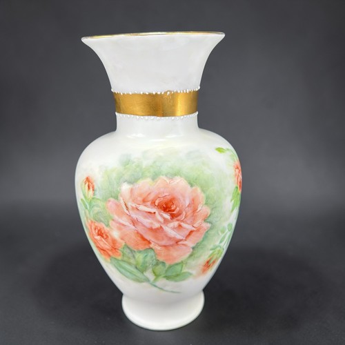 Vaso porcellana rosa dipinto - , a