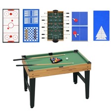 SPORTNOW Tavolo da Gioco 13in1 Calciobalilla, Ping Pong, Ice Hockey, Biliardo