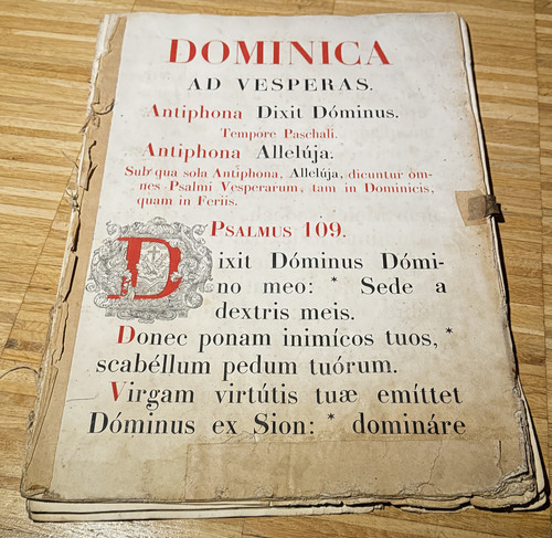 Antico antifonario incompleto - antifonario,