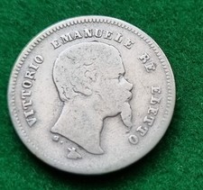 MONETA COIN VITTORIO EMANUELE II° RE ELETTO 50 CENTESIMI 1860 ZECCA DI FIRENZE