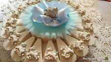 TORTA BOMBONIERA BATTESIMO BIMBO CON UNICORNI DA 20 FETTE +10 FETTE AGGIUNTIVE 