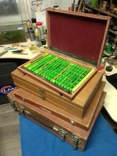 Lotto 4Pz. Scatola Porta Lenze Cassettiere In Legno Accessori Gara