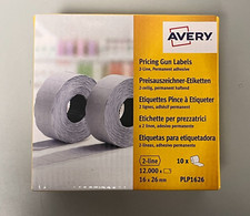 AVERY ETICHETTE  x PREZZATRICE 1200 Pz 2LINE 16x26 PLP1626 CONF. 10 ROTOLINI