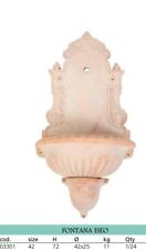 FONTANA A MURO DA GIARDINO IN TERRACOTTA CON VASCA E SIFONE