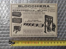 Antica pubblicità del 1926 blocchiera Rosacometta Milano Parigi Bruxelles adv