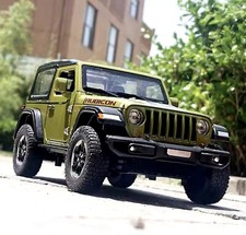 ✅ Nuovo ✅ Modellino Auto Diecast JEEP WRANGLER RUBICON 1941 Verde 1:32 Giocattolo IT