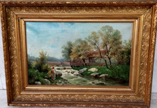 -FRANCESCO CAPUANO Napoli, 1854 - 1908   'PAESAGGIO CON FIGURA' BELLO!