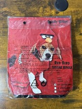 Costume cane uccellino rosso Angry Birds camicia e cappuccio taglia small nuovo