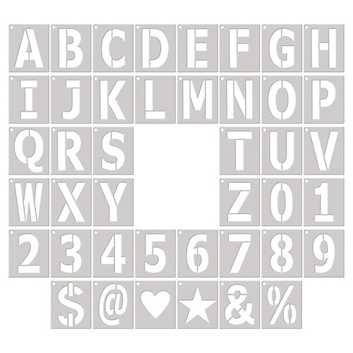 Stencil numeri per - e,