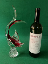 BELLISSIMO SOPRAMMOBILE PESCE COLORATO VETRO DI MURANO SOMMERSO VINTAGE. CS1