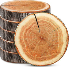 6 Pcs Round Throw Pillow Wood Slice Chair Decorative Realistic 