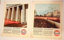 PUBBLICITA' 1964 CARBURANTE GULF EUR ROMA vintage RITAGLIO GIORNALE