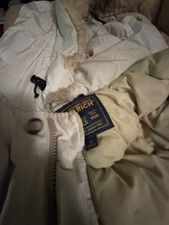 WOOLRICH ARCTIC PARKA UOMO CAPPOTTO INVERNO, CALDISSIMO, BEIGE, XL, COME NUOVO