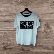 Polo Ralph Lauren maglietta hi tech spell out patch manica corta bianca piccola