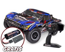 Traxxas Slash HD 2WD BL-2S Brushless blu con batteria Lipo 3000mAh gratuita e USB-C