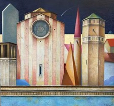 La cometa svegliò gli animi Paolo Grimaldi Opera UNICA Tecnica Mista con Cornice