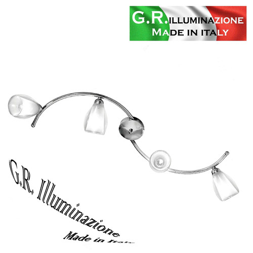 Plafoniera moderna cromata - plafoniera, 4