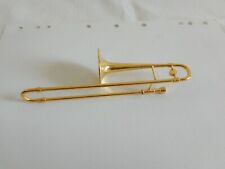 Strumenti Musicali Miniatura Trombone Tromba, Ottone Dorato
