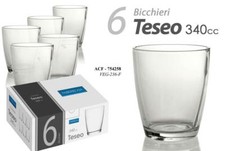 SET 6 BICCHIERI ACQUA VINO IN