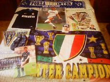 F.C. INTER : BANDIERA CARTOLINA SCIARPE SCARPE POSTER FASCETTA  MAGLIETTA......