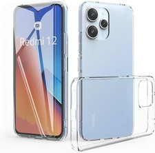 COVER CUSTODIA + 1 PELLICOLA VETRO TEMPERATO 9H PER XIAOMI REDMI 12 ULTRASLIM