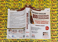 Book Libro CONCORSO CANCELLIERI 800 ASSISTENTI GIUDIZIARI teoria e quiz 2016(B84