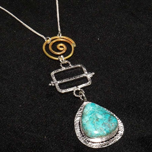 Collana lunga crisocolla