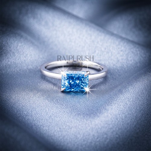 Anello acquamarina blu - anello, taglio