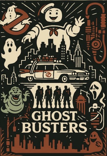 Ghostbusters poster auto - ghostbusters, +