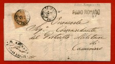 PIEGO DA FIANO ROMANO A CAMERINO 1875, AMB ROMA FIRENZE + C10 VEII    m