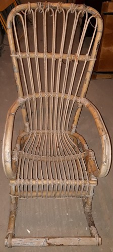 Sedia dondolo mid century in - sedia, a