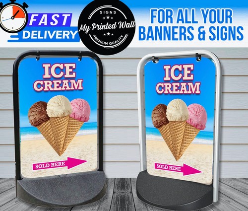 Ice cream nuova insegna - ice, per