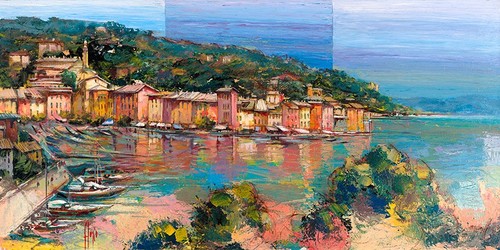 Quadro portofino estate - portofino, d'estate