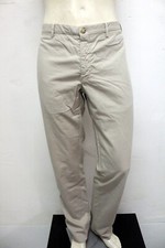 Burberry London Uomo Pantalone Taglia 52 Beige Pant Pants Regular In Cotone Logo