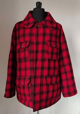 Giacca da Caccia Woolrich Vintage - Giacca da caccia lana rossa e nera taglia US 46