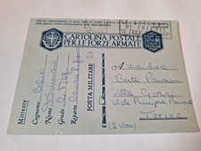 Cartolina Postale per le Forze Armate Originale 1941 Posta Militare