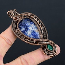 Sodalite, ciondolo avvolgente