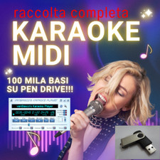 UNICA-RACCOLTA COMPLETA 100 MILA BASI MUSICALI KARAOKE MIDI + PEN DRIVE TOP+++