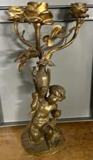 Candelabro In Bronzo Dorato