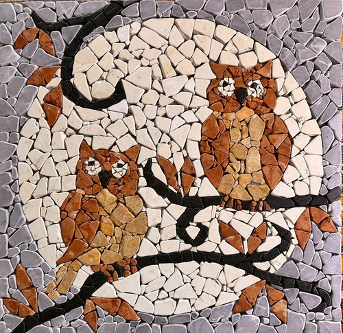 Gufi rosone mosaico - 2,