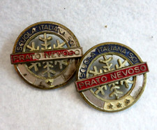 - COPPIA DI SPILLE PIN VINTAGE - SCUOLA ITALIANA SCI - PRATO NEVOSO