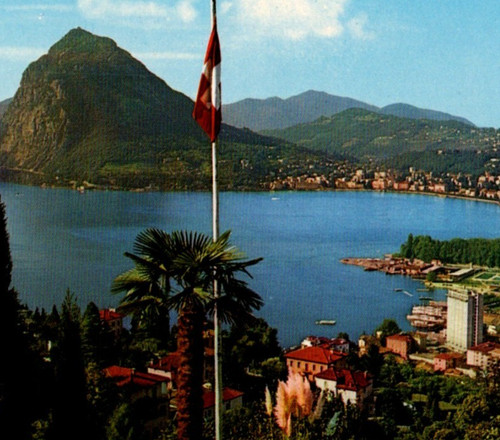 Cartolina epoca lago - d'epoca, di