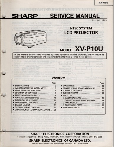 Manuale servizio proiettore - manuale,