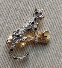 Spilla Vintage con Leopardo di Swarovski