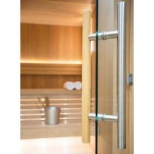 Stosgriff Saunagriff Maniglia Sauna Legno Acciaio Inox 300-500 MM Porta Maniglia