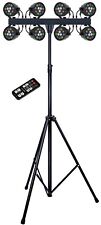 Completo Professionale 8-Par Stage Luci LED Sistema DJ Band DMX e Supporto MU-L42AA
