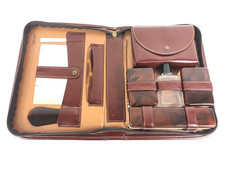 Valigetta Necessaire Toilette Vintage in Pelle