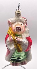 Maiale in vetro Babbo Natale