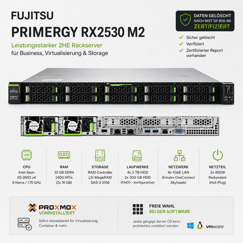 Server fujitsu primergy - fujitsu, rx2530